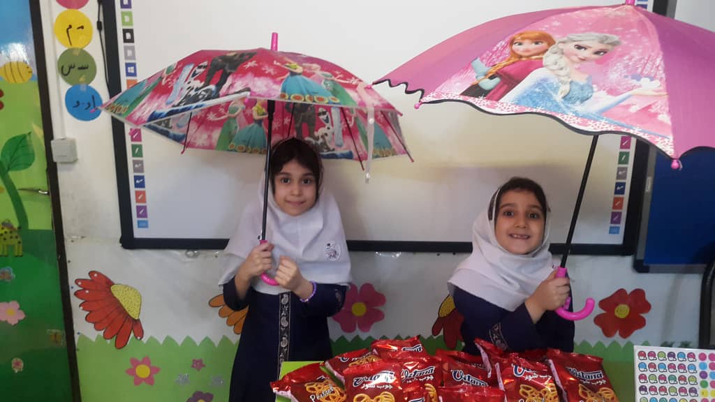 جهت ایجاد انگیزه نشانه ی (چ ) پوشیدن چادر ، آوردن چتر، چای ، چوب شورو برچسب توسط دانش آموزان پایه اول